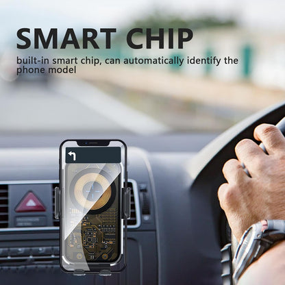 Support Auto Chargeur Sans Fil Qi 15W avec Capteur Intelligent - شاحن وحامل الهاتف اللاسلكي الذكي للسيارات