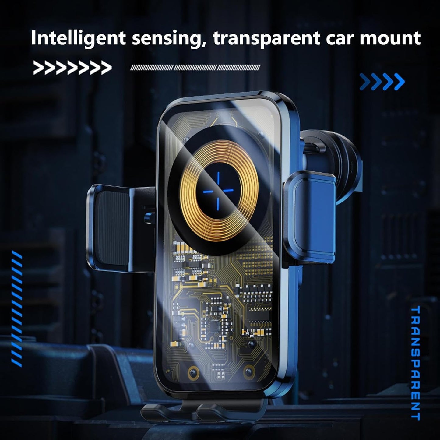 Support Auto Chargeur Sans Fil Qi 15W avec Capteur Intelligent - شاحن وحامل الهاتف اللاسلكي الذكي للسيارات