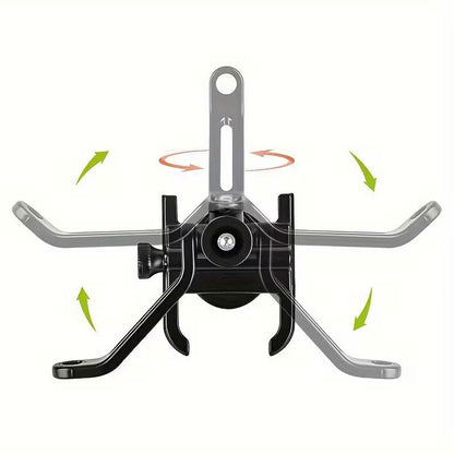 Support Téléphone Vélo et Moto En Aluminium Fixation Griffe d'Aigle Ultra-Stable Orientable à 360° - حامل الهاتف المعدني والمقاوم للصدمات للدراجات النارية والبرية
