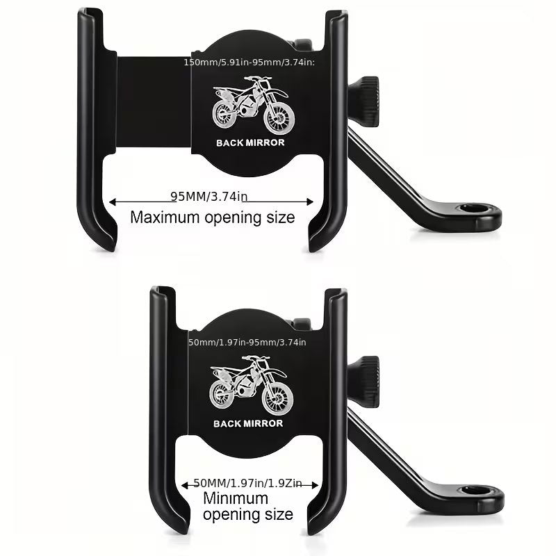 Support Téléphone Vélo et Moto En Aluminium Fixation Griffe d'Aigle Ultra-Stable Orientable à 360° - حامل الهاتف المعدني والمقاوم للصدمات للدراجات النارية والبرية