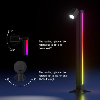Lampadaire LED Angle RVB Intelligent Éclairage d'Ambiance Multicolore avec Télécommande 1Pcs - مصباح الأرضية الليد الذكي متعدد الألوان مع جهاز تحكم عن بعد