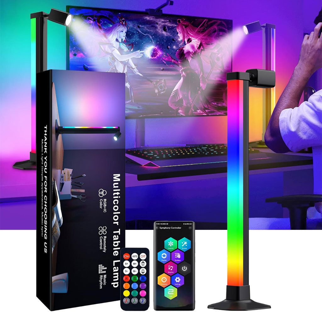 Lampadaire LED Angle RVB Intelligent Éclairage d'Ambiance Multicolore avec Télécommande 1Pcs - مصباح الأرضية الليد الذكي متعدد الألوان مع جهاز تحكم عن بعد