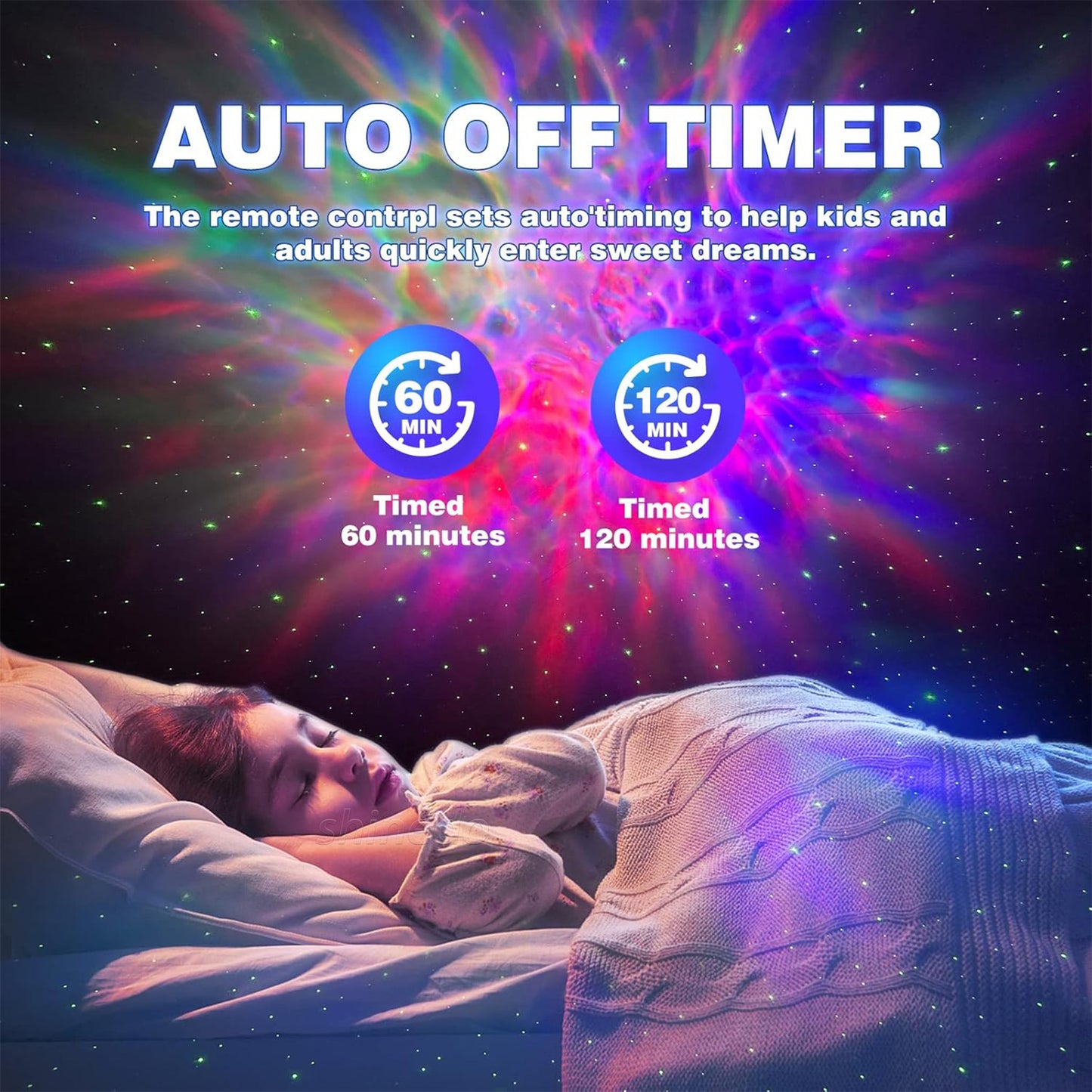 Projecteur de Galaxie et Veilleuse Panda Intelligente Bluetooth avec 15 Effets Lumineux - جهاز بروجكتر المجرات بشكل باندا مع مكبر صوت