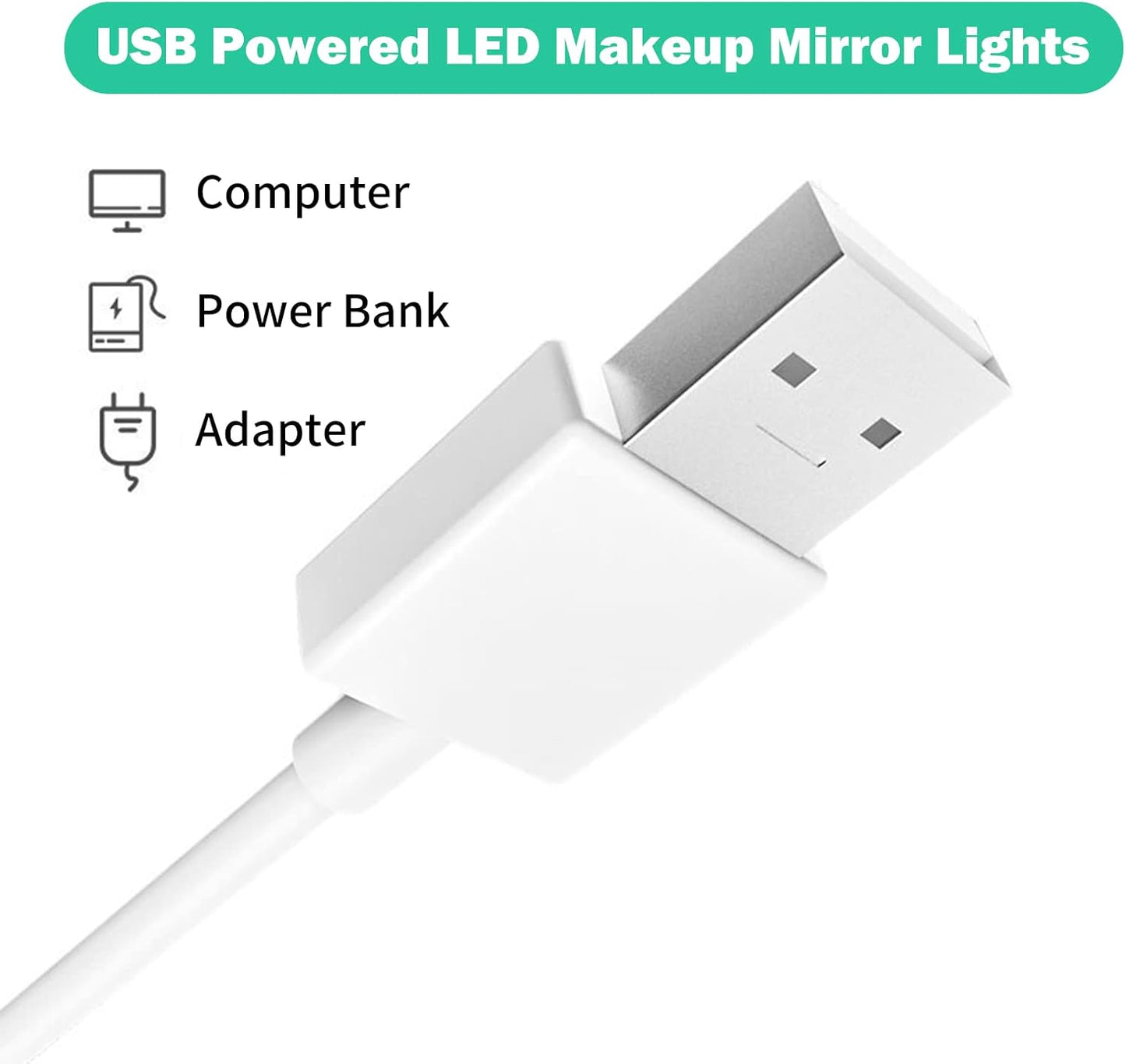 Kit d'Éclairage 10 LED pour Miroir de Maquillage Contrôle Tactile - أشرطة إضاءة مرآة الماكياج