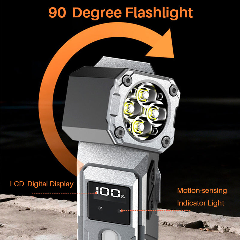 Lampe de Travail LED Multifonction T130 Éclairage Latéral RGB et Écran LCD - مصباح العمل الذكي متعدد الوظائف بمغناطيس