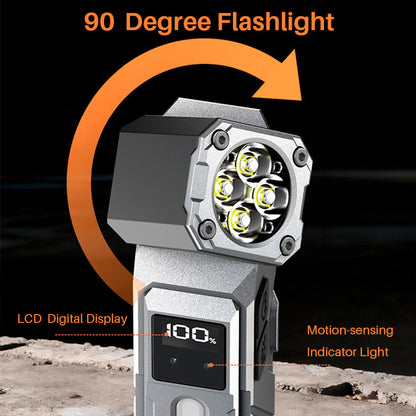 Lampe de Travail LED Multifonction T130 Éclairage Latéral RGB et Écran LCD - مصباح العمل الذكي متعدد الوظائف بمغناطيس