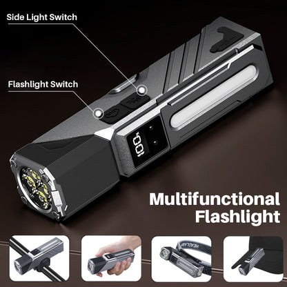 Lampe de Travail LED Multifonction T130 Éclairage Latéral RGB et Écran LCD - مصباح العمل الذكي متعدد الوظائف بمغناطيس