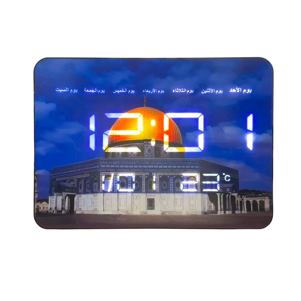 Horloge Murale LED Numérique Grand Format Affichage Multifonction Calendrier et Température - ساعة الحائط الرقمية مع مستشعر تعتيم تلقائي