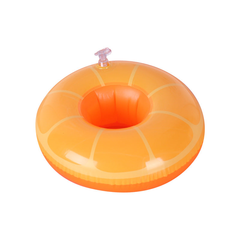 Porte-Gobelets Flottants Gonflables pour Piscine Design Amusant Matériau PVC - حامل أكواب مائي منفوخ للمسبح بتصاميم الفواكه