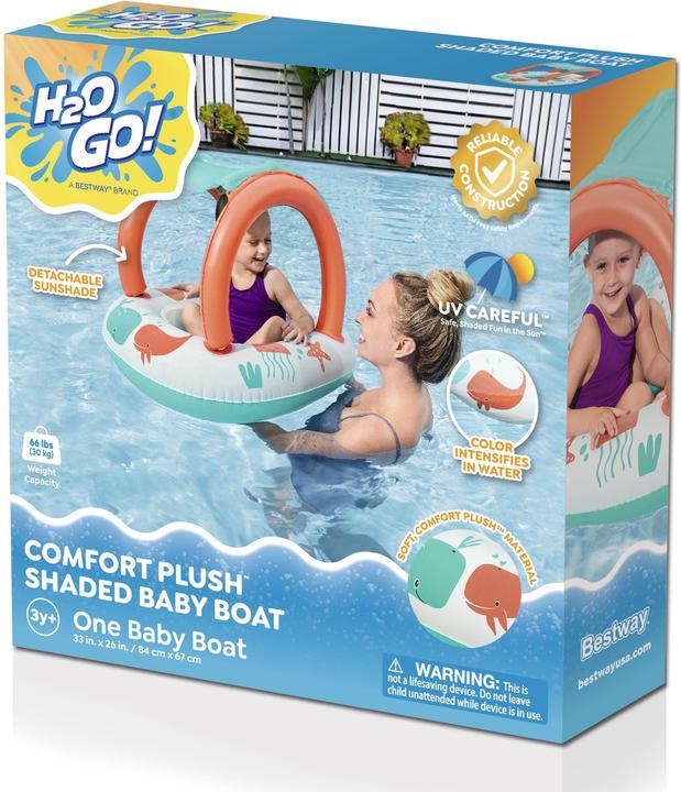 Bateau Gonflable pour Enfants Bestway 34203 Avec Pare-Soleil Amovible - قارب أطفال منفوخ مع مظلة واقية من الشمس