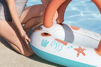 Bateau Gonflable pour Enfants Bestway 34203 Avec Pare-Soleil Amovible - قارب أطفال منفوخ مع مظلة واقية من الشمس