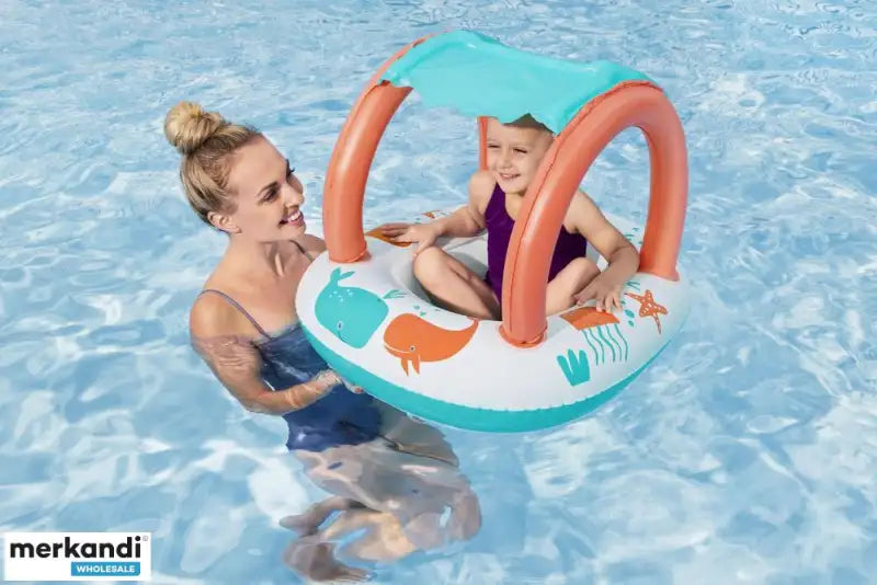 Bateau Gonflable pour Enfants Bestway 34203 Avec Pare-Soleil Amovible - قارب أطفال منفوخ مع مظلة واقية من الشمس