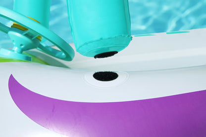 Bateau Gonflable pour Enfants Bestway Space Splash avec Pare-Soleil UV Amovible - قارب أطفال منفوخ بتصميم مركبة فضائية ومقود تفاعلي
