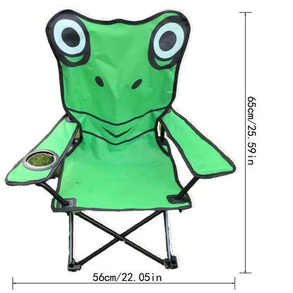 chaise Pliable de Camping pour Enfants Structure En Acier avec Porte-Gobelet et Sac de Transport - كرسي تخييم قابل للطي للأطفال
