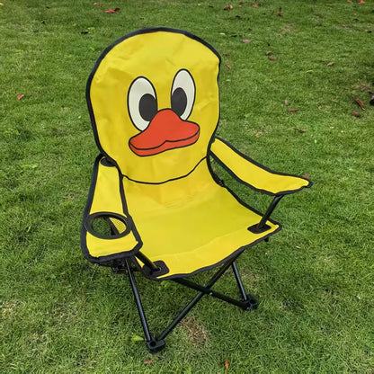 chaise Pliable de Camping pour Enfants Structure En Acier avec Porte-Gobelet et Sac de Transport - كرسي تخييم قابل للطي للأطفال