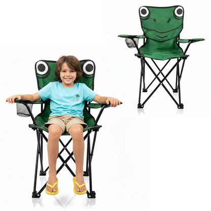chaise Pliable de Camping pour Enfants Structure En Acier avec Porte-Gobelet et Sac de Transport - كرسي تخييم قابل للطي للأطفال