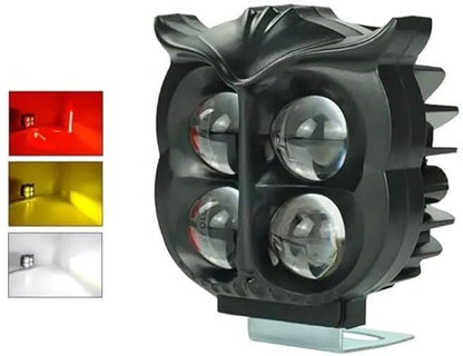 Projecteur Antibrouillard LED Forme Chouette 40W - Éclairage Jaune/Blanc ET Devil Eye Rouge - مصابيح ضباب ليد بتصميم عين البومة
