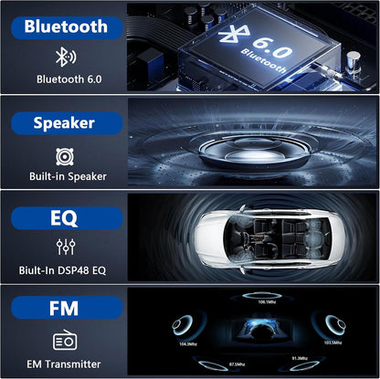 Autoradio 1Din Écran Tactile 5" IPS - Apple CarPlay et Android Auto Sans Fil Charge Rapide Type-C - راديو سيارة ذكي بشاشة لمس 5 بوصة تدعم و لاسلكيًا