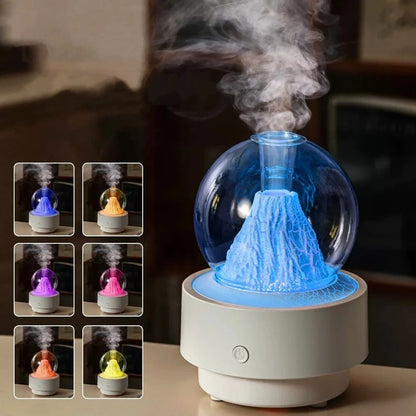 Diffuseur d'Arôme et Humidificateur Effet Volcan Capacité 300ml - موزع العطور والزيوت الذكي بتأثير البركان المضيء