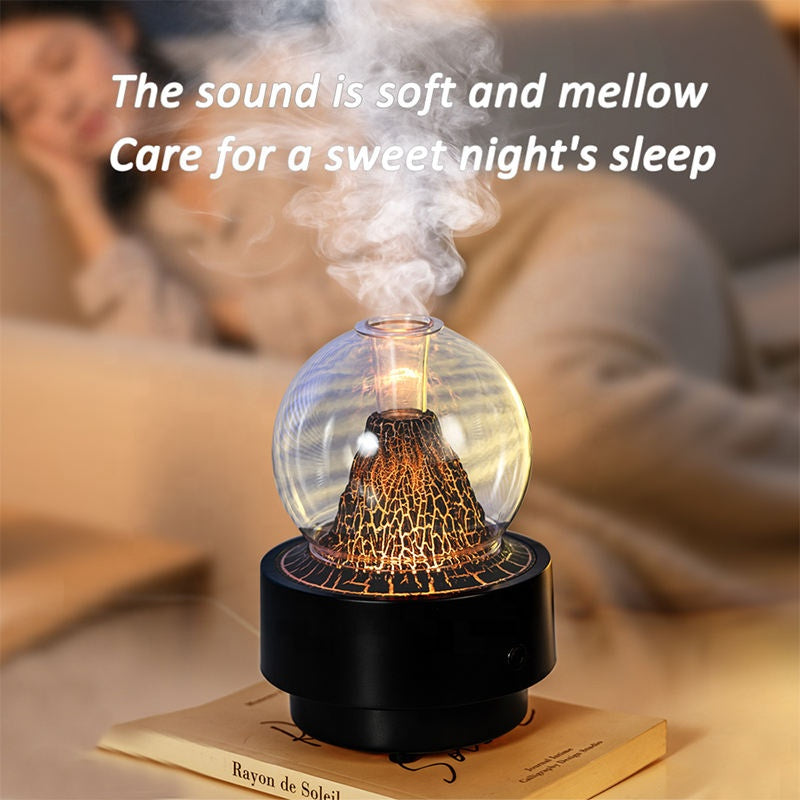 Diffuseur d'Arôme et Humidificateur Effet Volcan Capacité 300ml - موزع العطور والزيوت الذكي بتأثير البركان المضيء