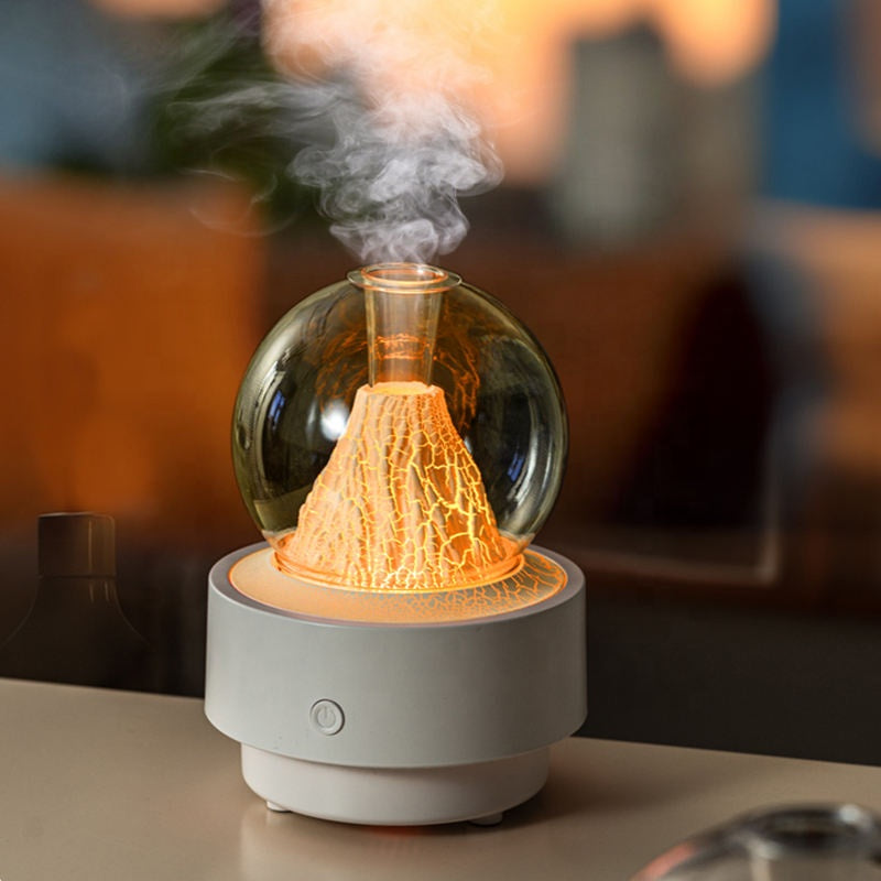 Diffuseur d'Arôme et Humidificateur Effet Volcan Capacité 300ml - موزع العطور والزيوت الذكي بتأثير البركان المضيء