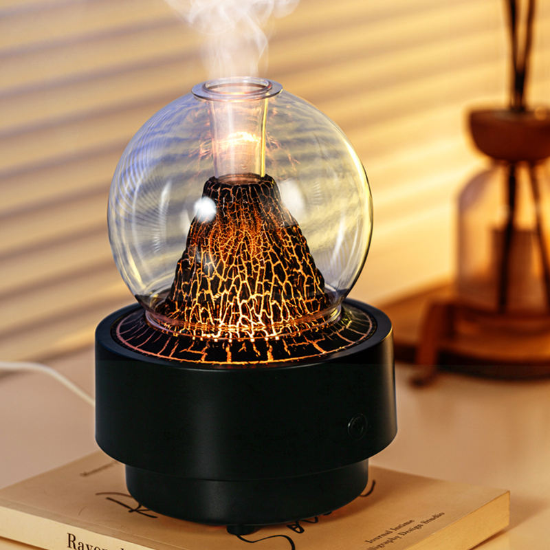 Diffuseur d'Arôme et Humidificateur Effet Volcan Capacité 300ml - موزع العطور والزيوت الذكي بتأثير البركان المضيء