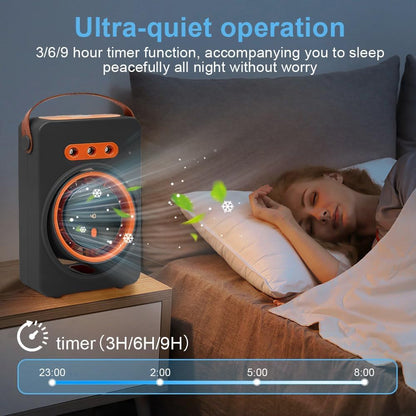 Mini Purificateur et Refroidisseur d'Air Portable 4en1 5 Vitesses - مبرد ومكيف هواء محمول 4 في 1 برذاذ الماء وبطارية قابلة للشحن