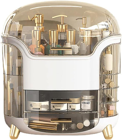 Boîte d'Organisation et Rangement de Maquillage Grande Capacité - منظم وصندوق أدراج للمكياج والمستحضرات بتصميم شفاف وعصري
