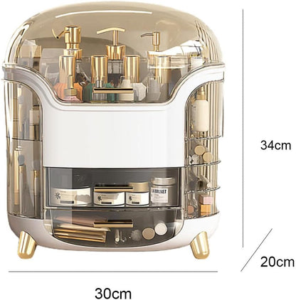 Boîte d'Organisation et Rangement de Maquillage Grande Capacité - منظم وصندوق أدراج للمكياج والمستحضرات بتصميم شفاف وعصري