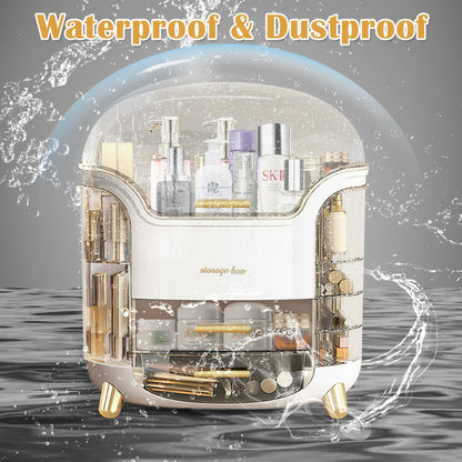 Boîte d'Organisation et Rangement de Maquillage Grande Capacité - منظم وصندوق أدراج للمكياج والمستحضرات بتصميم شفاف وعصري