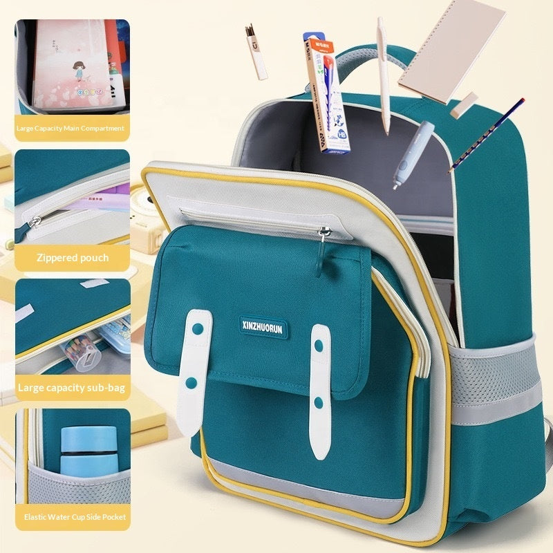 Sac à Dos Scolaire Style Kawaii Grand Volume Tissu Imperméable Vert SACKDS01VRT - حقيبة مدرسية بتصميم كاوايي