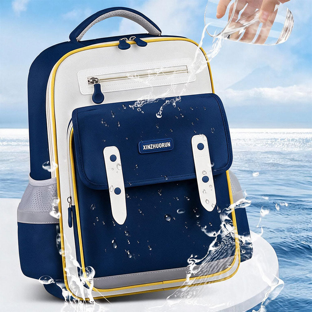 Sac à Dos Scolaire Style Kawaii Grand Volume Tissu Imperméable Bleu Nuit SACKDS01BLN - حقيبة مدرسية بتصميم كاوايي