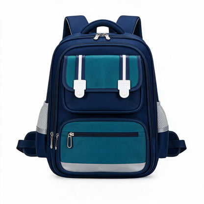 Sac à Dos Scolaire Style Kawaii Grand Volume Tissu Imperméable Bleu et Vert SACKDS06BV - حقيبة مدرسية بتصميم كاوايي