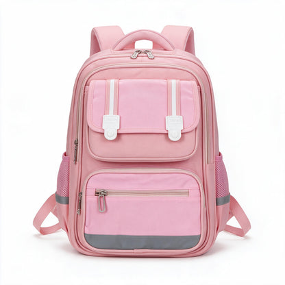 Sac à Dos Scolaire Style Kawaii Grand Volume Tissu Imperméable Rose SACKDS06RS - حقيبة مدرسية بتصميم كاوايي