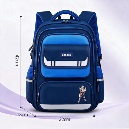 Sac à Dos Scolaire Style Kawaii Grand Volume Tissu Imperméable Bleu SACKDS07B - حقيبة مدرسية بتصميم كاوايي