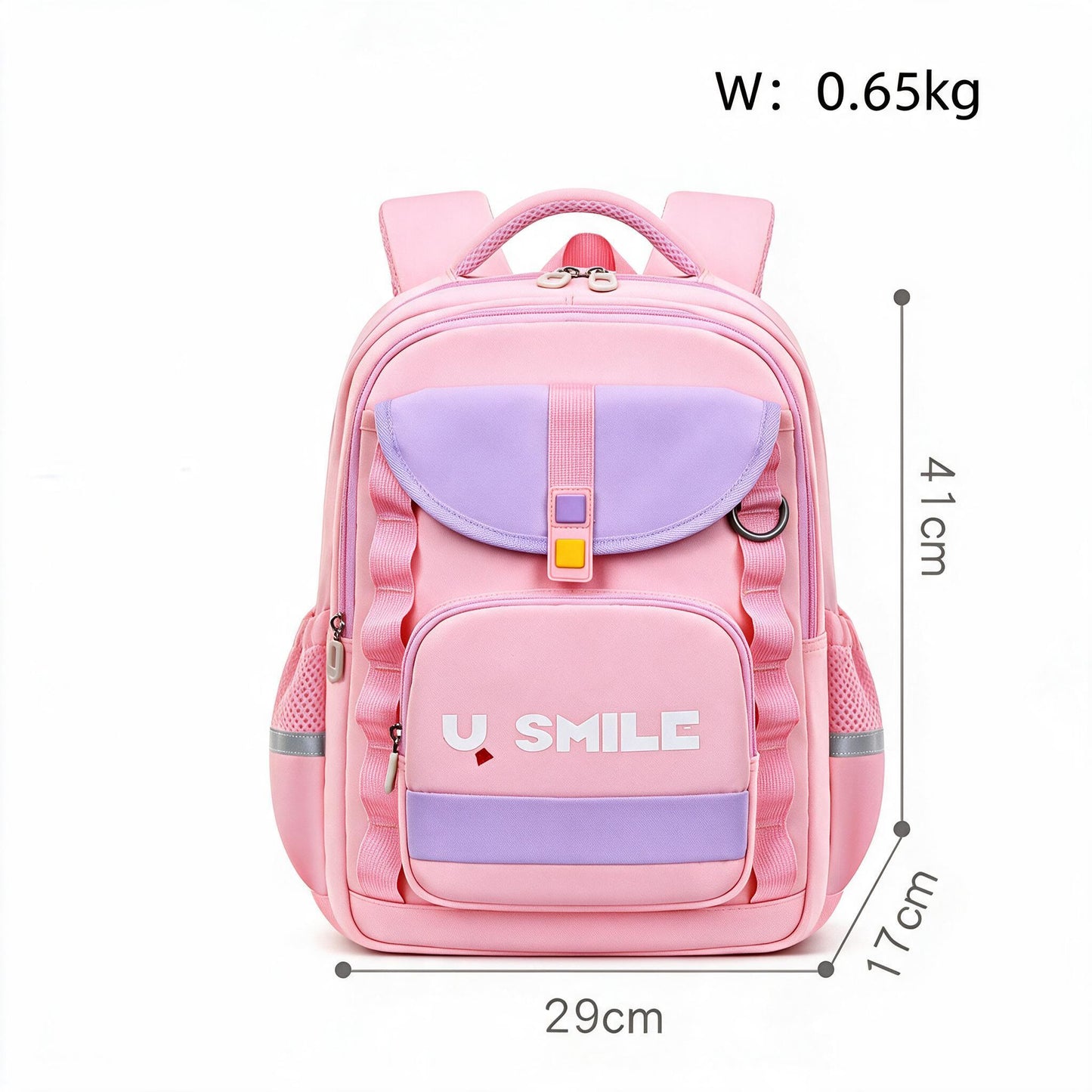Sac à Dos Scolaire pour Enfnats U-Smile Rose SACKDS09RS - حقيبة مدرسية للأطفال