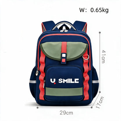 Sac à Dos Scolaire pour Enfnats U-Smile Bleu et Vert SACKDS09BV - حقيبة مدرسية للأطفال