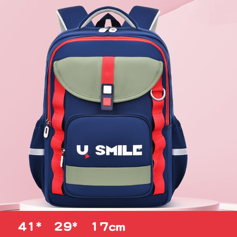 Sac à Dos Scolaire pour Enfnats U-Smile Bleu et Vert SACKDS09BV - حقيبة مدرسية للأطفال