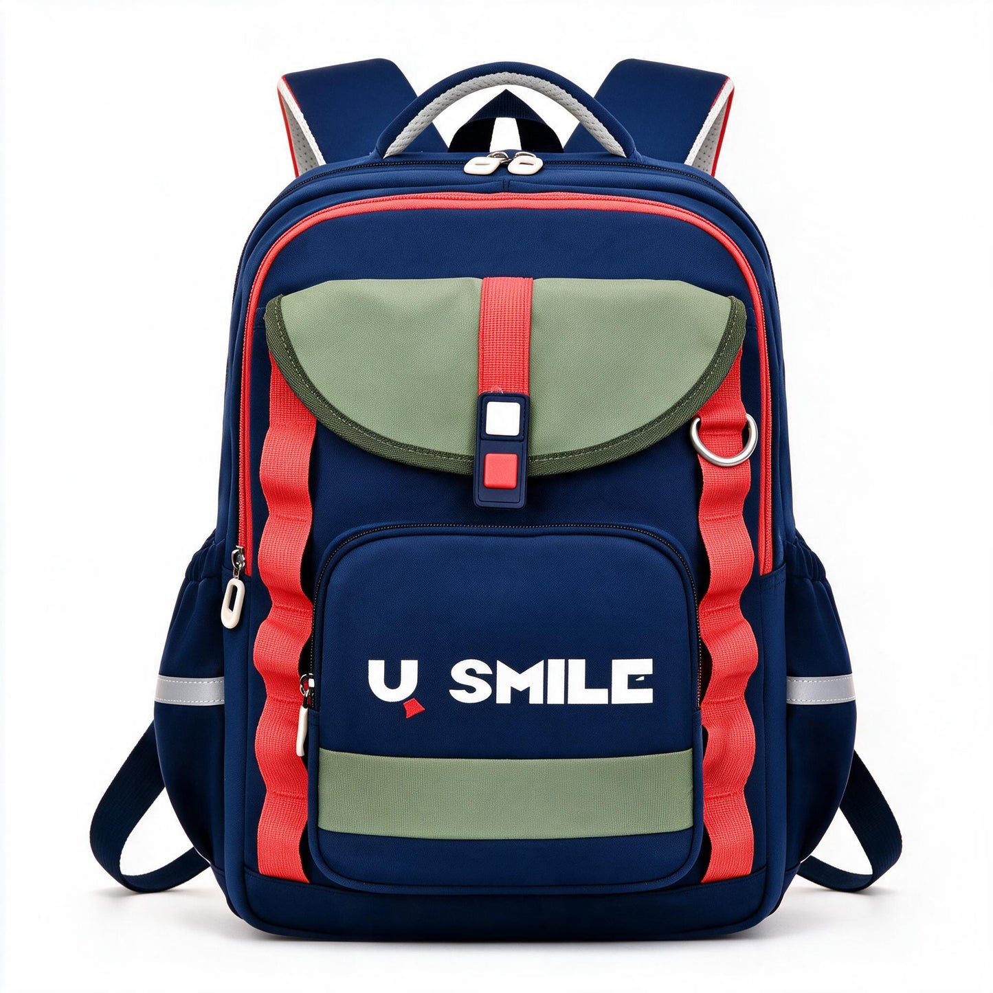 Sac à Dos Scolaire pour Enfnats U-Smile Bleu et Vert SACKDS09BV - حقيبة مدرسية للأطفال