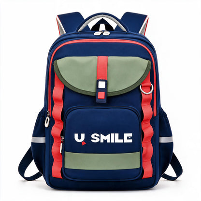 Sac à Dos Scolaire pour Enfnats U-Smile Bleu et Vert SACKDS09BV - حقيبة مدرسية للأطفال