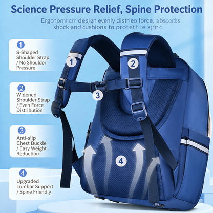 Sac à Dos Scolaire pour Enfnats U-Shape Bleu SACKDS13BL - حقيبة مدرسية للأطفال