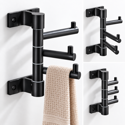 5Five Porte-Serviettes Mural Pivotant 3 Bras Supporte 6KG - علاقة مناشف جدارية دوارة 3 أذرع