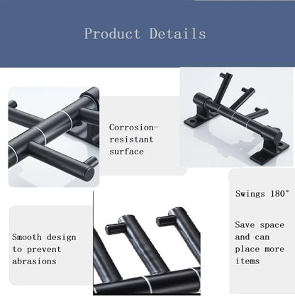 5Five Porte-Serviettes Mural Pivotant 3 Bras Supporte 6KG - علاقة مناشف جدارية دوارة 3 أذرع