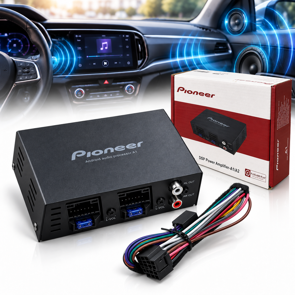 Amplificateur DSP Pioneer A1 Pour Écran Android - مضخم صوت ومكبّر دسب للشاشات الذكية