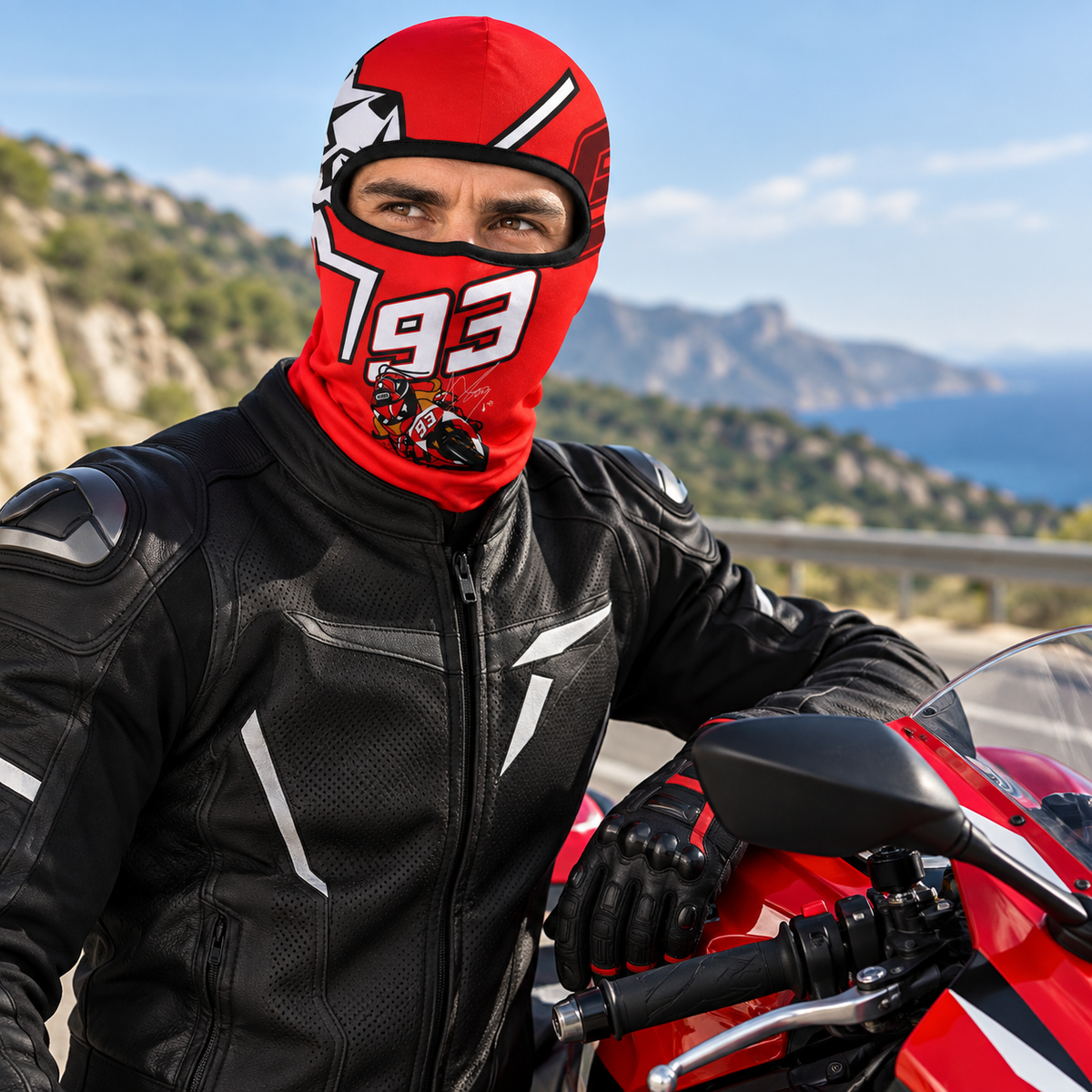Cagoule Moto Thermique Balaclava Marquez 93 - قناع واقي وجه كامل حراري للدراجات النارية