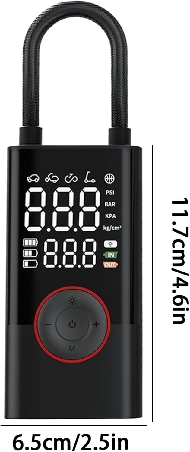 Compresseur à air et Gonfleur de Pneu Portable Sans Fil 150 PSI - مضخة هواء كهربائية لاسلكية للسيارات والدراجات