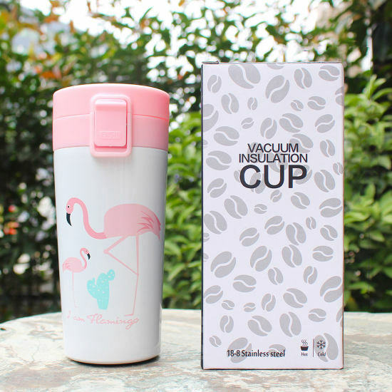 Flamingo Thermos pour tasses à café de 380ML en acier inoxydable تنزوت