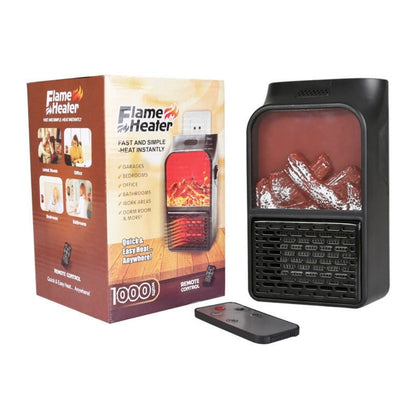 Chauffage Électrique Portable avec Effet Flamme 3D – مدفأة كهربائية محمولة بتأثير اللهب ثلاثي الأبعاد