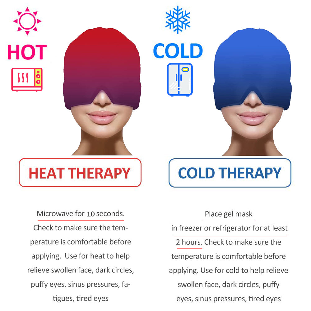 Chapeau de soulagement des maux de tête en Gel extensible