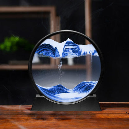 Sablier 3D en Verre rond 12 pouces pour la décoration de la maison